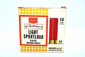 Vintage Sears “Ted Williams” Light Sportload 12 Gauge Shotgun Shells Full Box (25)