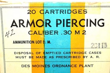 Vintage Armor Piercing .30 Caliber, 20 Cartridges