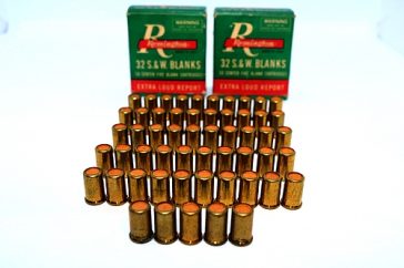 55 Rounds of Vintage Remington 32 S.&W. Blanks In 2 Original Boxes