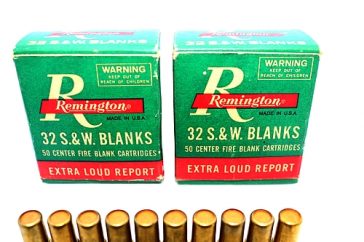 55 Rounds of Vintage Remington 32 S.&W. Blanks In 2 Original Boxes