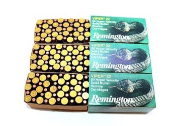 3 Vintage Boxes of Remington Viper 22 High Velocity Cartridges